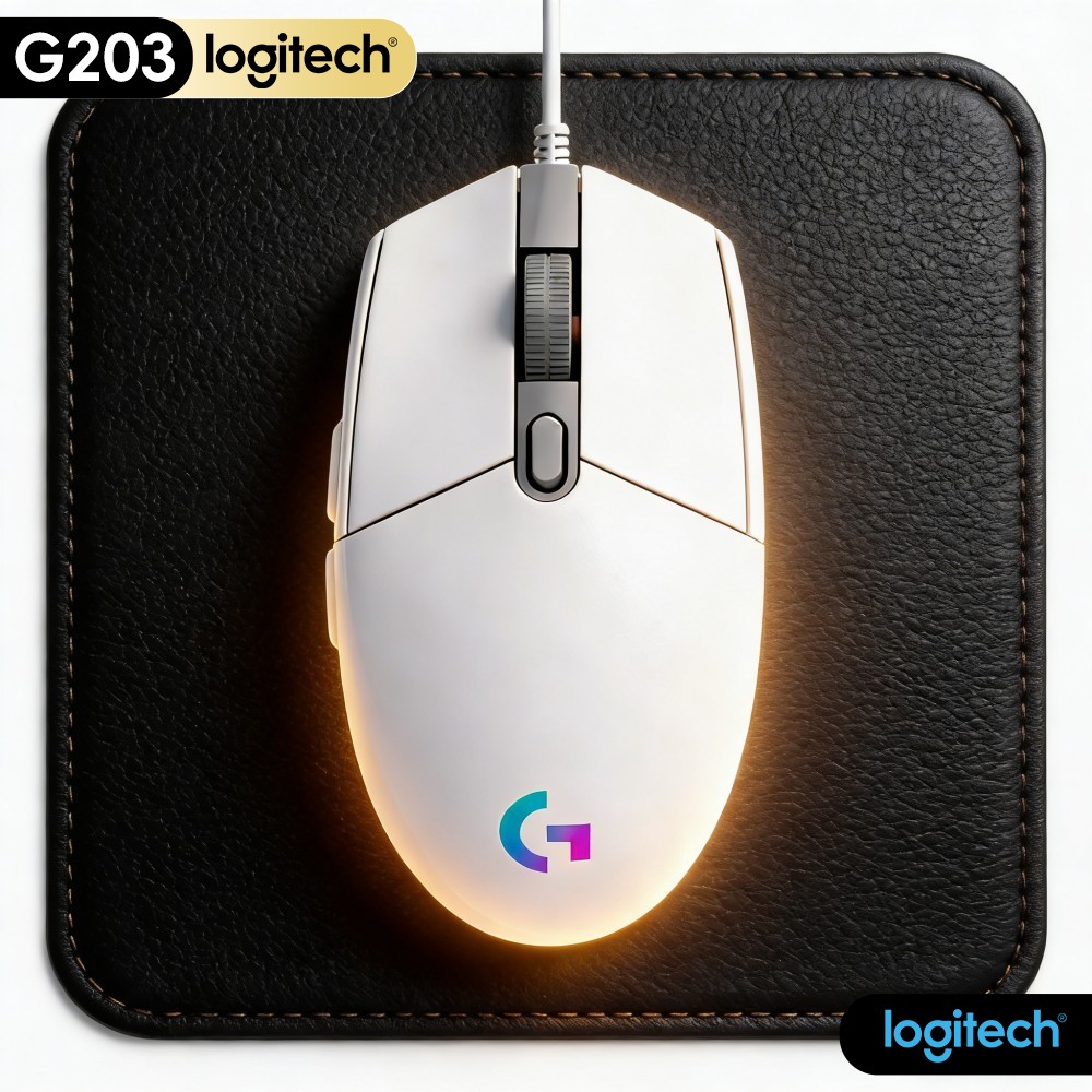 Logitech Mouse G203 - ロジクール G203 有線ゲーミングマウス 安定した信号 調整可能なDPI 明るいRGB