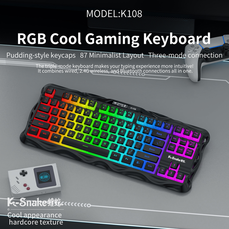 Esports Gaming Uk - ksnake K108 Bluetooth ワイヤレス 3 モード