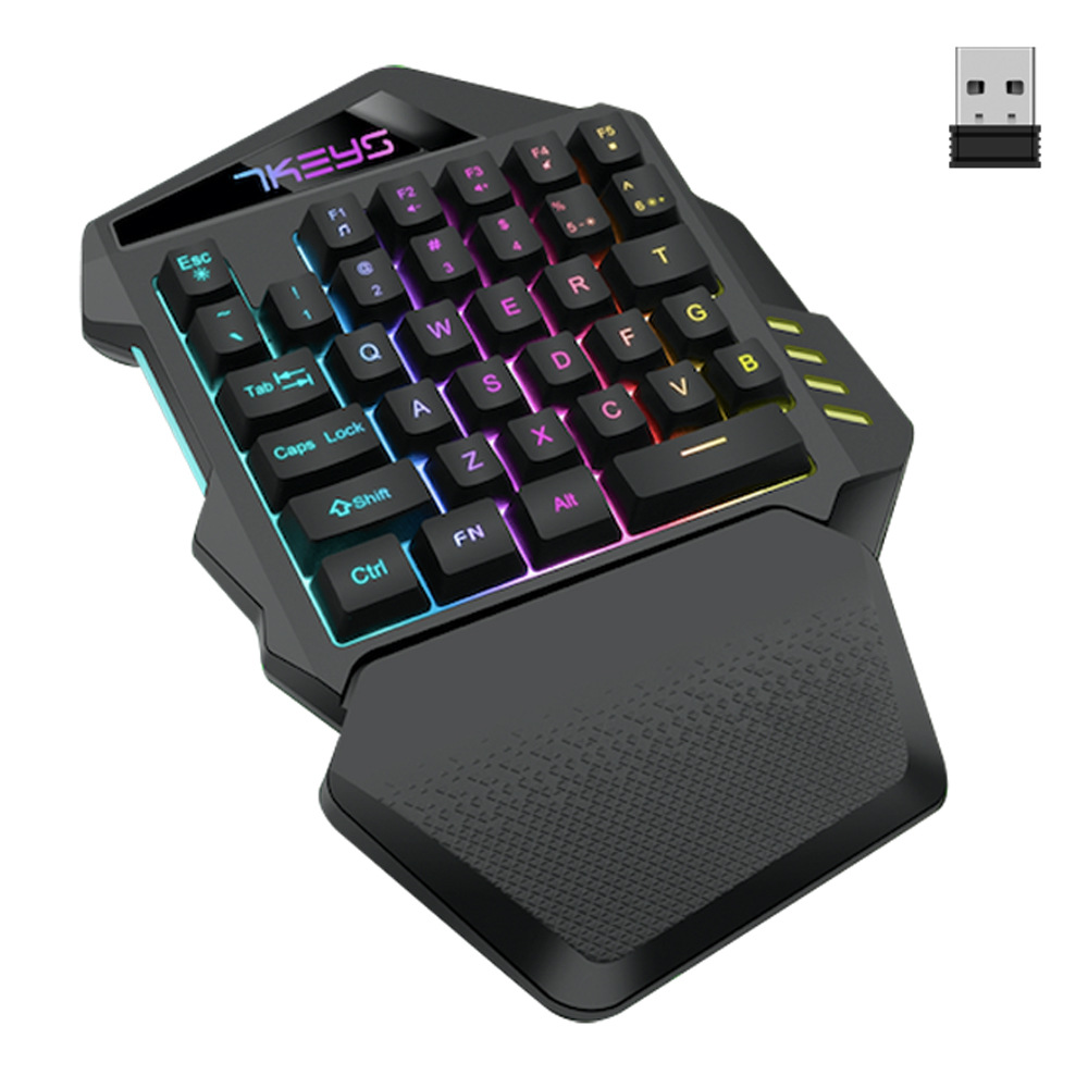 Esports Gaming Uk - 片手ゲーミングキーボード 2.4G ワイヤレス充電モデル RGB 発光 左利き用