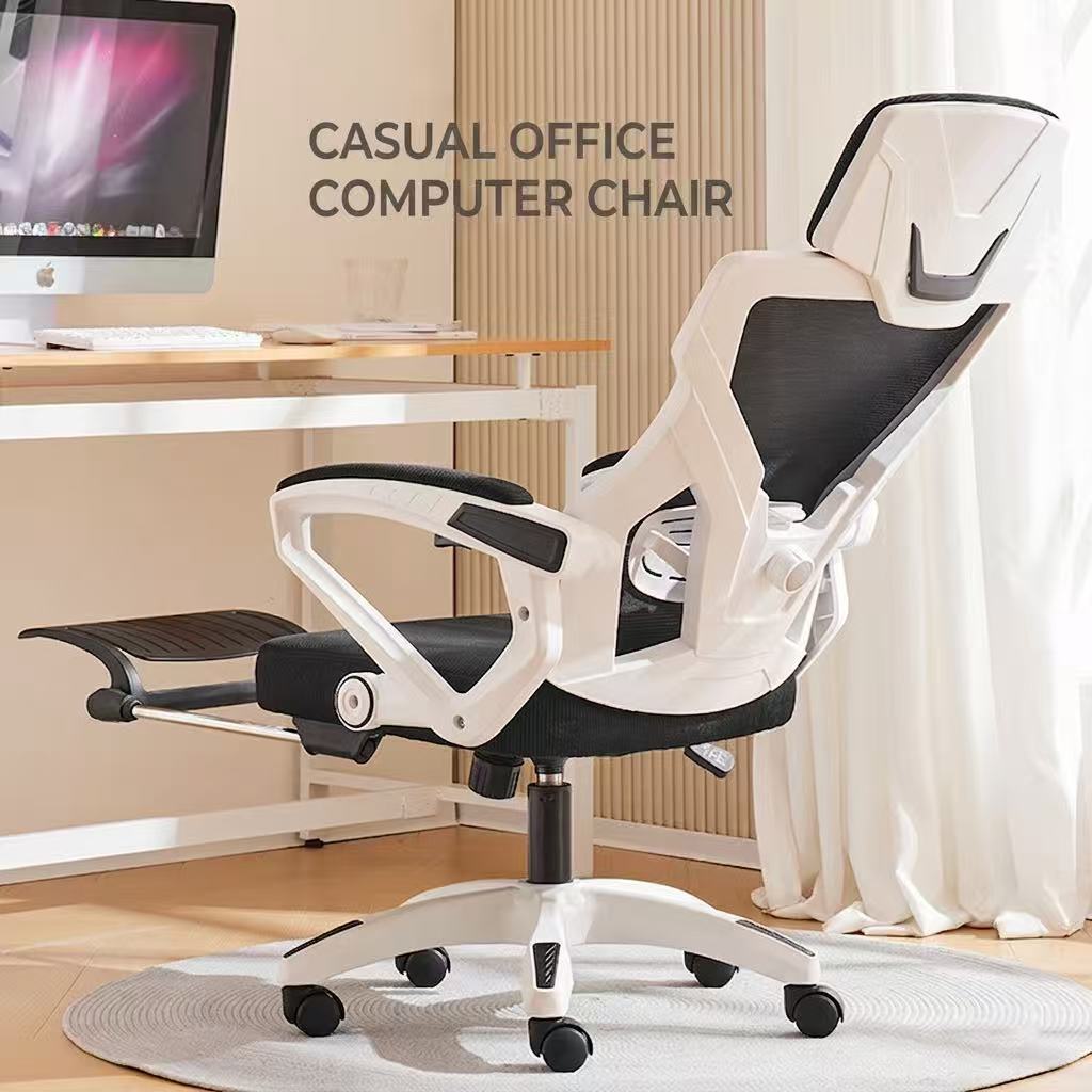 Footrest Under Desk - 人間工学に基づいたゲーミングオフィスチェア、フットレスト付きハイバックリクライニングコンピュータチェア、調節可能なランバーサポート、回転式デスクチェア