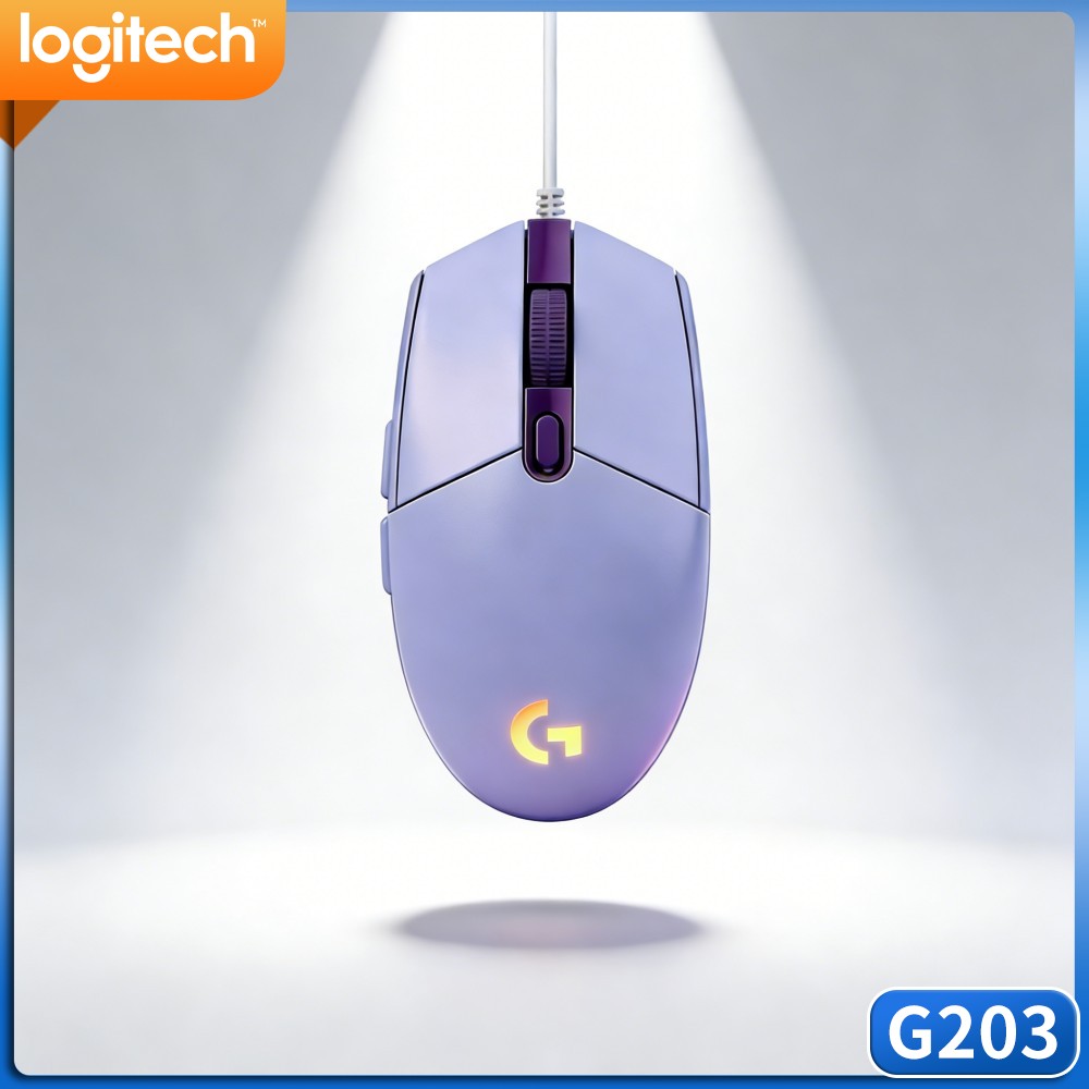 Logitech Mouse G203 - ロジクール G203 有線ゲーミングマウス RGBバックライト スナッピークリック 滑り止めベース