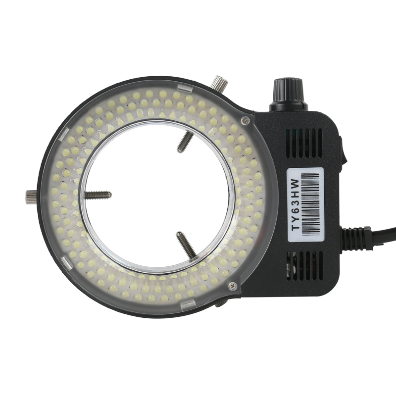 Webcam Ring Light - 調整可能な 144 LED リングライト照明ランプ産業用ステレオ三眼顕微鏡ビデオカメラレンズ拡大鏡 110V 220V