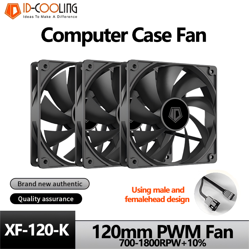 Esports Gaming Pc - ID-COOLING XF-120-K シンプルで効率的なPCゲーマー向けコンピューターケースファン 12V 4ピン PWM速度調整可能
