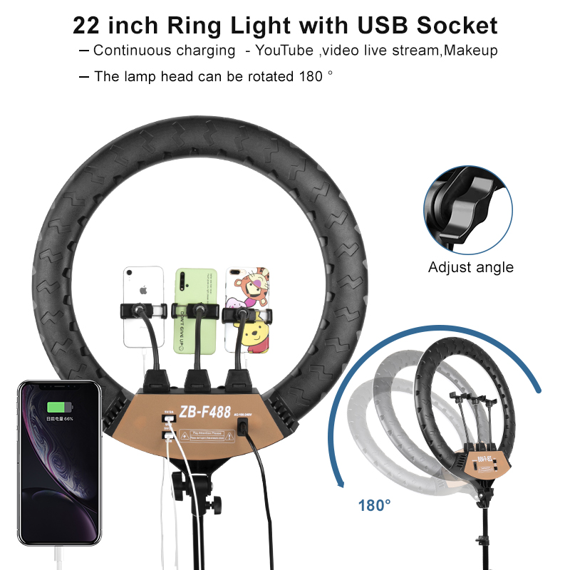電源ケーブル付きの取り外し可能なリングライト,写真撮影用のL - Webcam Ring Light のレビューと価格