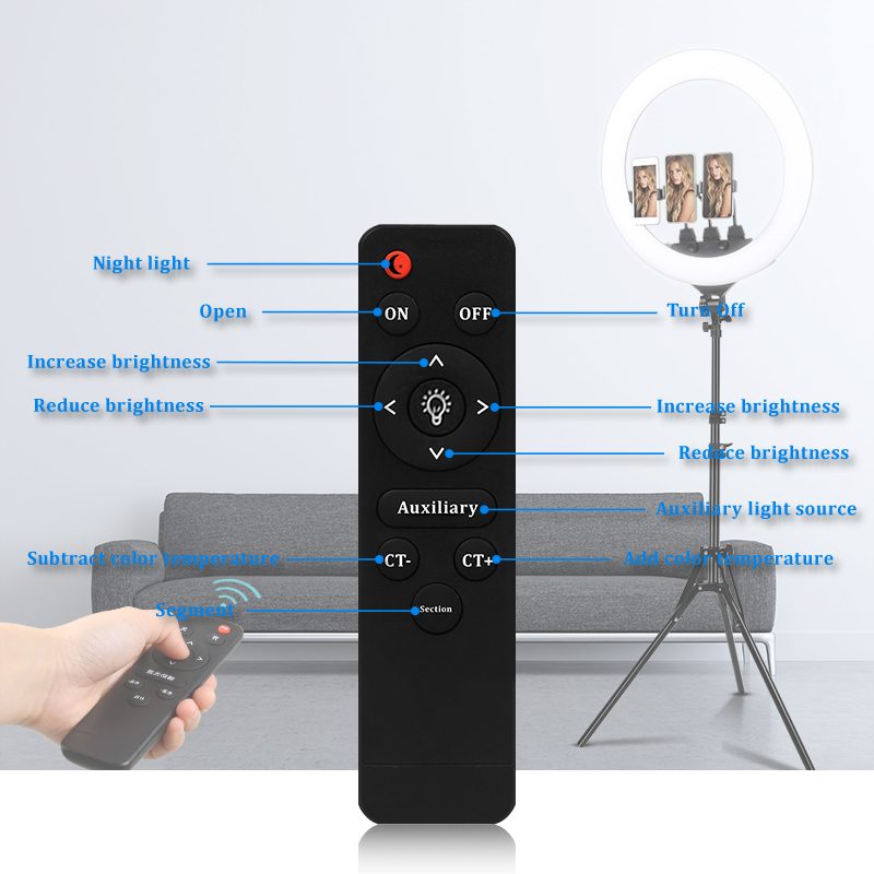 電源ケーブル付きの取り外し可能なリングライト,写真撮影用のL - Webcam Ring Light のレビューと価格