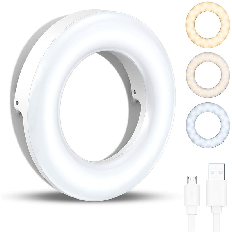 ポータブル LED クリップリングライト 40 LED Se - Webcam Ring Light のレビューと価格