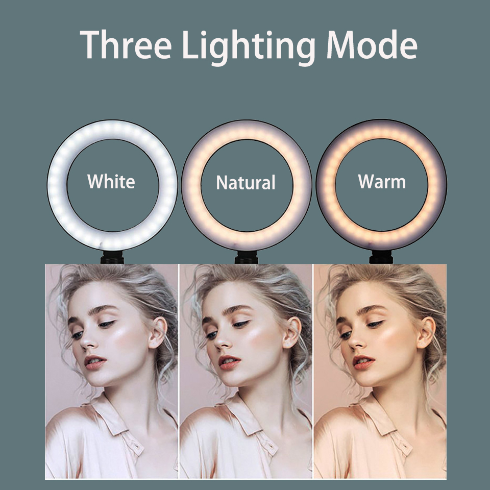 6 インチリングライト三脚付き Led 高輝度リングランプラ - Webcam Ring Light のレビューと価格