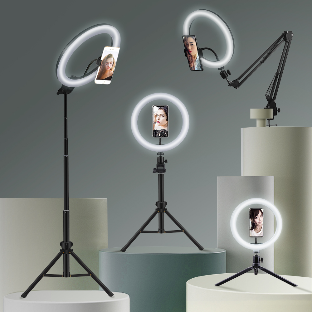 Youtube撮影vlog selfie円形リングライトle - Webcam Ring Light のレビューと価格