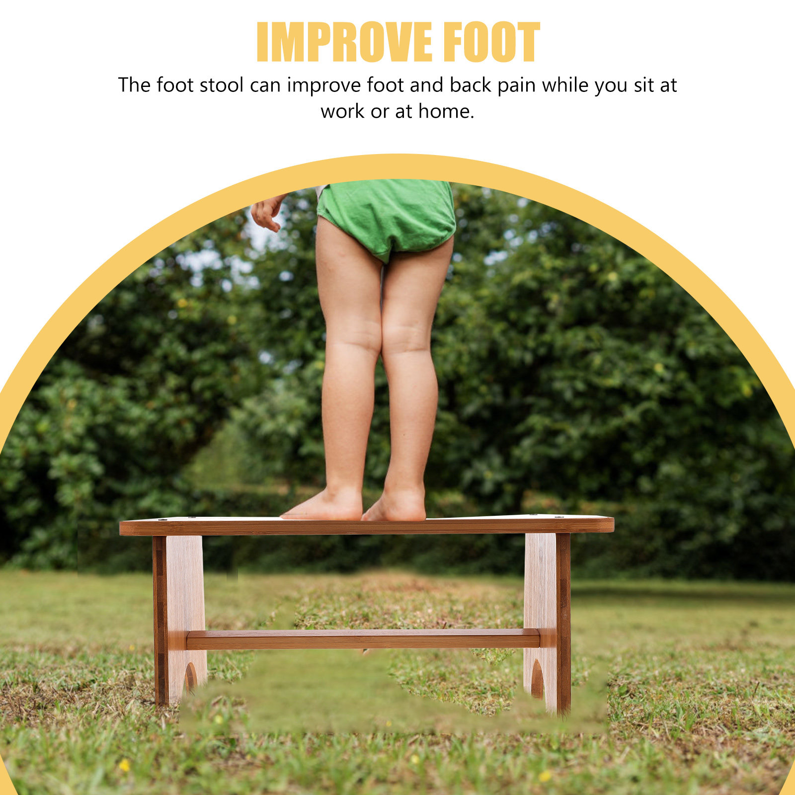 木製オフィス用フットレスト、デスク下用フットスツール、ソファ - Footrest Under Desk のレビューと価格