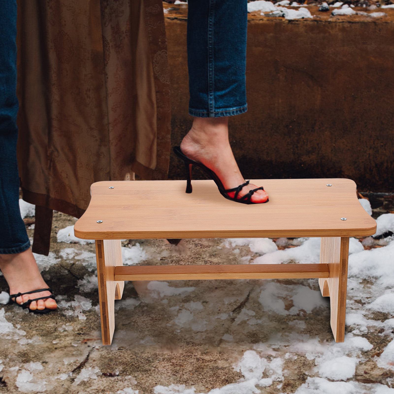 木製オフィス用フットレスト、デスク下用フットスツール、ソファ - Footrest Under Desk のレビューと価格