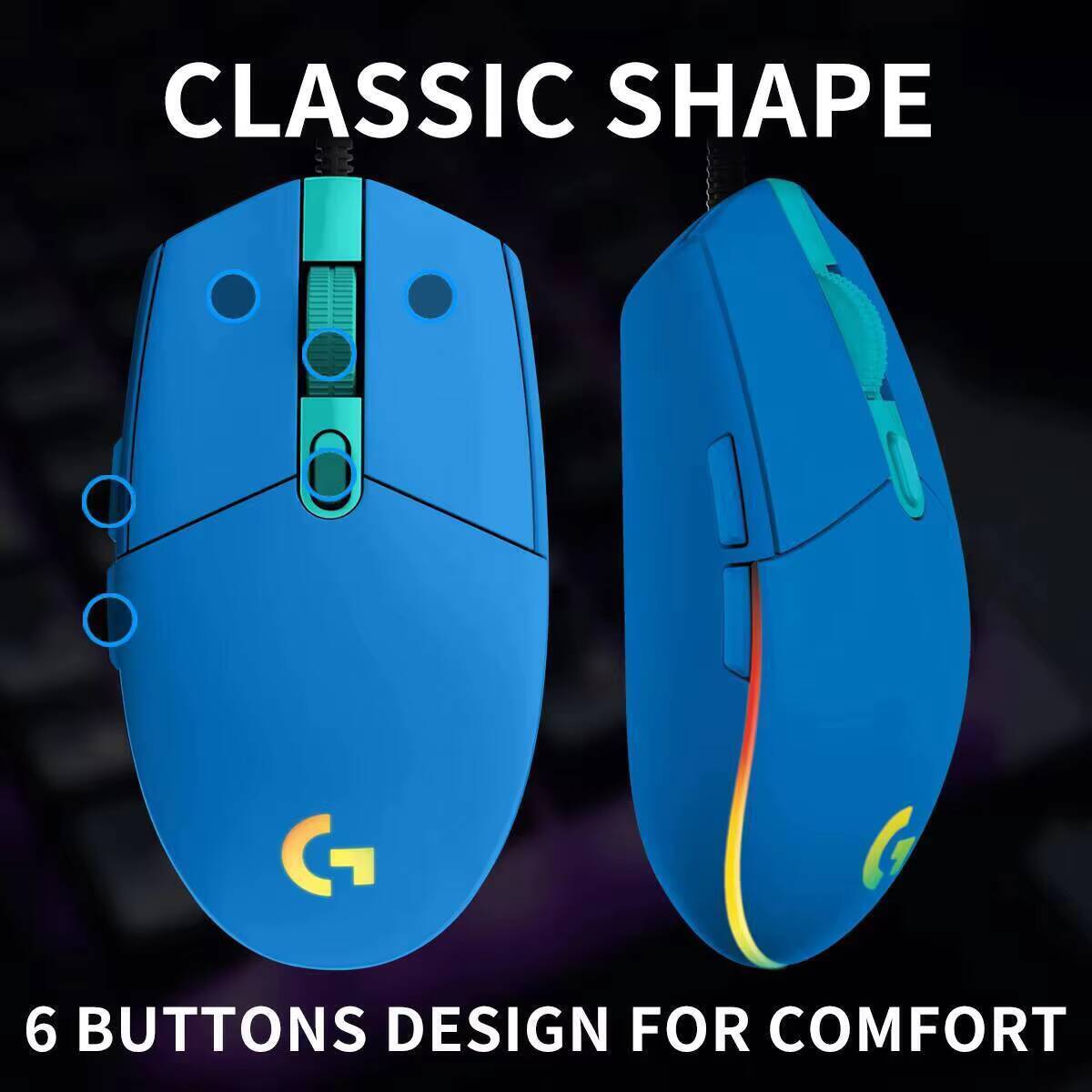 ロジクール G203 有線RGBゲーミングマウス 8000  - Logitech Mouse G203 のレビューと価格