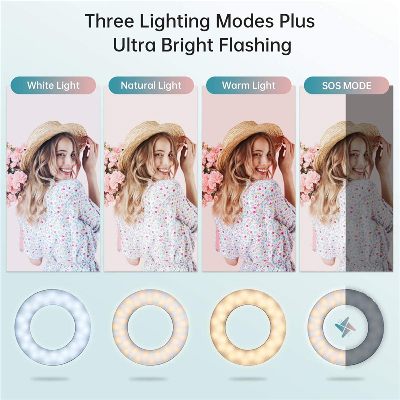アップグレード 3200K-6500K LED クリップリン - Webcam Ring Light のレビューと価格