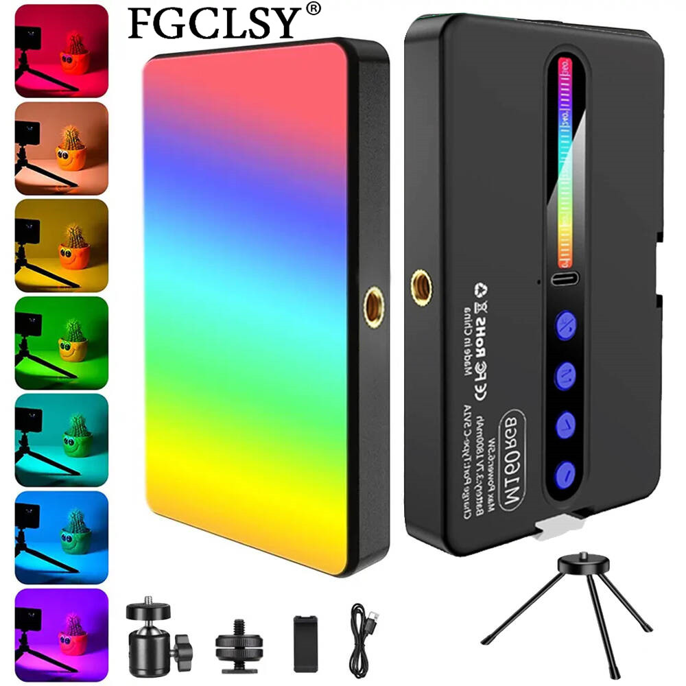 LED RGB カメラライト フルカラー出力ビデオライトキッ - Webcam Ring Light のレビューと価格
