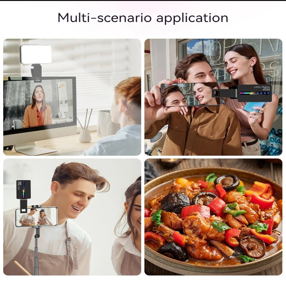LED RGB カメラライト フルカラー出力ビデオライトキッ - Webcam Ring Light のレビューと価格