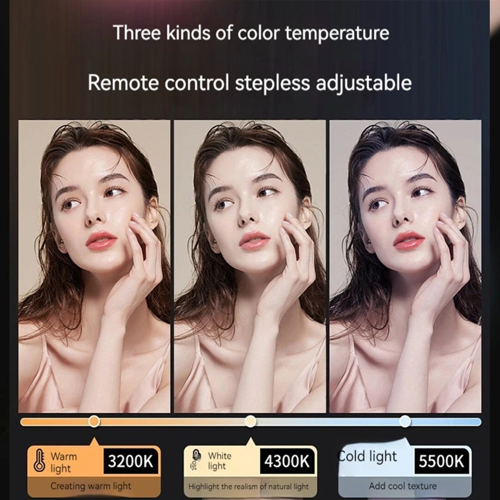 LED RGB カメラライト フルカラー出力ビデオライトキッ - Webcam Ring Light のレビューと価格