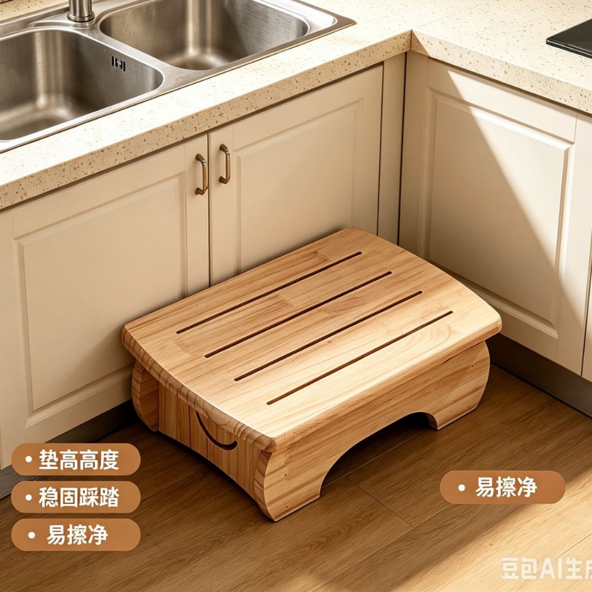木製スツール 安定した足置き場所 ソリューション収納に優れた - Footrest Under Desk のレビューと価格