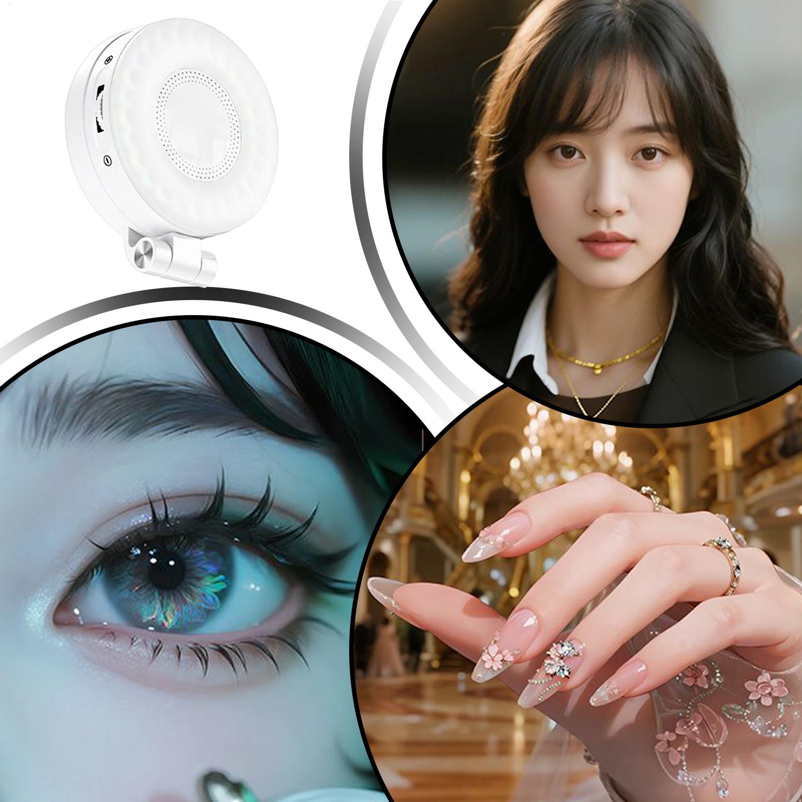 ポータブル自撮りライト、マグネット式クリップ付きスマホリング - Webcam Ring Light のレビューと価格