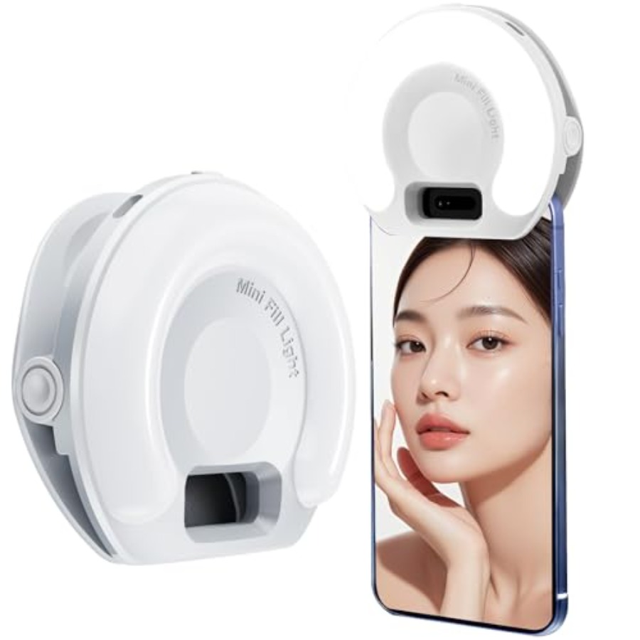 携帯電話用ポータブルリングライト 3色モード クリップ式LE - Webcam Ring Light のレビューと価格