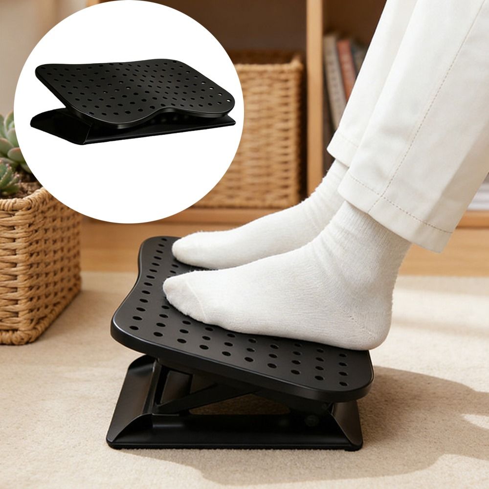人間工学に基づいたデザインの、デスク下用フットレスト。滑り止 - Footrest Under Desk のレビューと価格