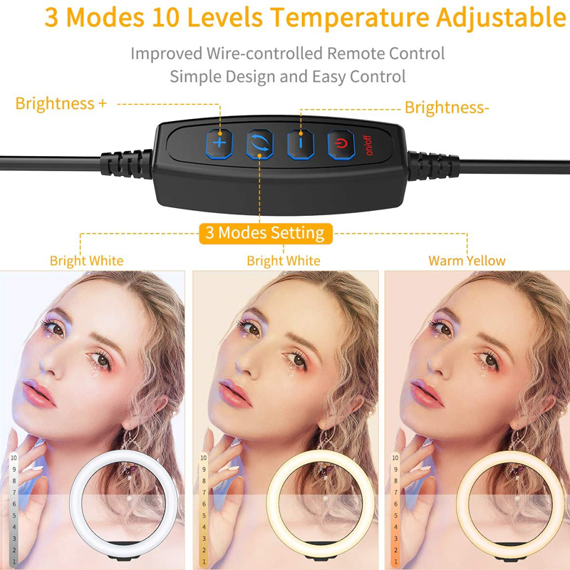 16cm 26cm 33cm LEDリングライト 調光可能  - Webcam Ring Light のレビューと価格